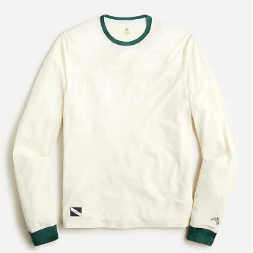 Tracksmith® X J.Crew Harrier long-sleeve crewneck in merino wool blend